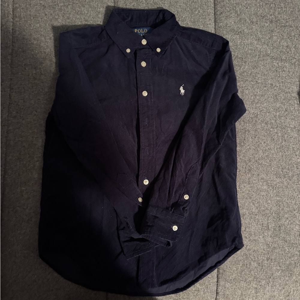 Polo by Ralph Lauren Men's Dark Blue Button-Down Shirt